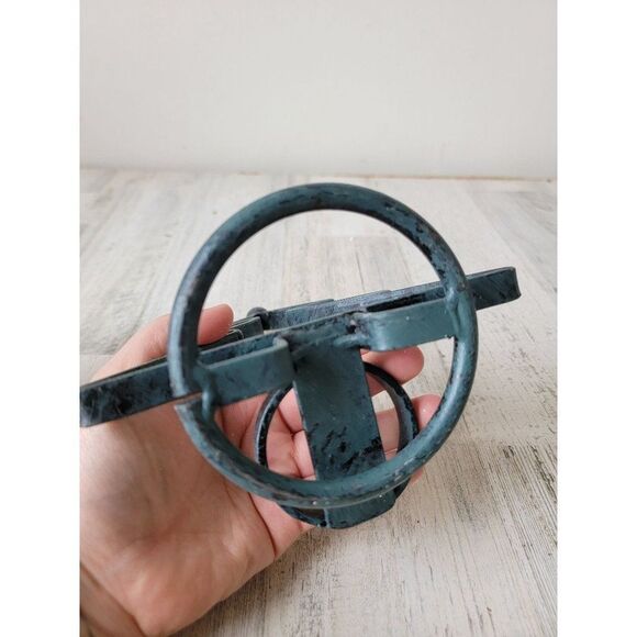 Rustic metal blue tree candle tea light holder Xmas figure - Picture 8 of 8